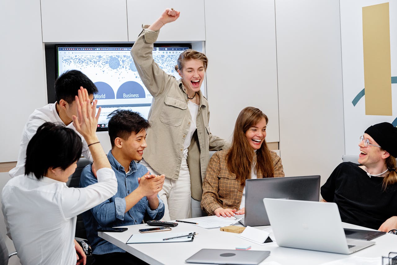 Sales team at work